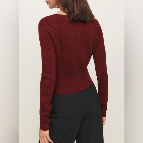 REFORMATION Meadow Ribbed Wool Cardigan size medium - Picture 6 of 11